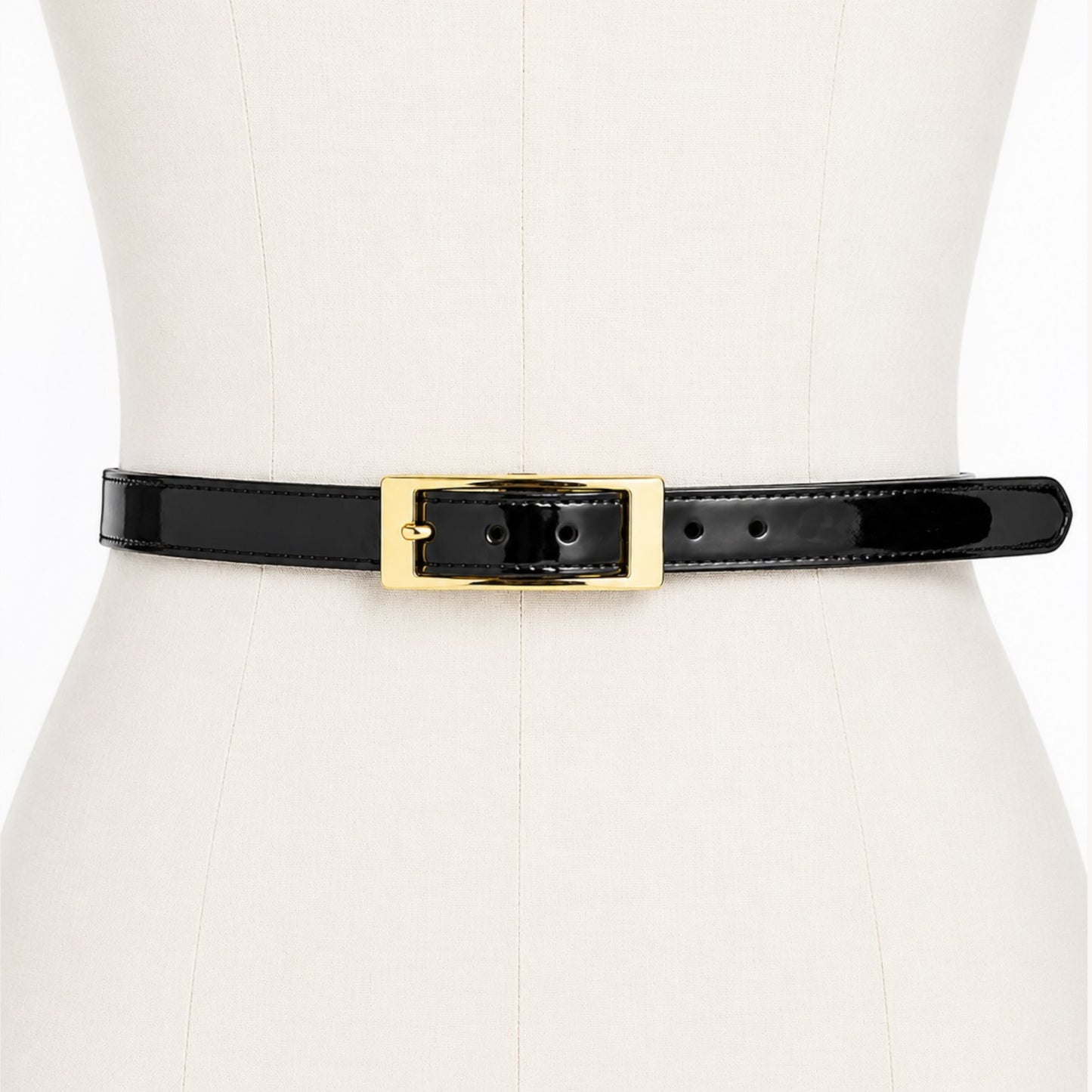 Lauren Ralph Lauren Reversible Leopard/Black Skinny Leather Belt
