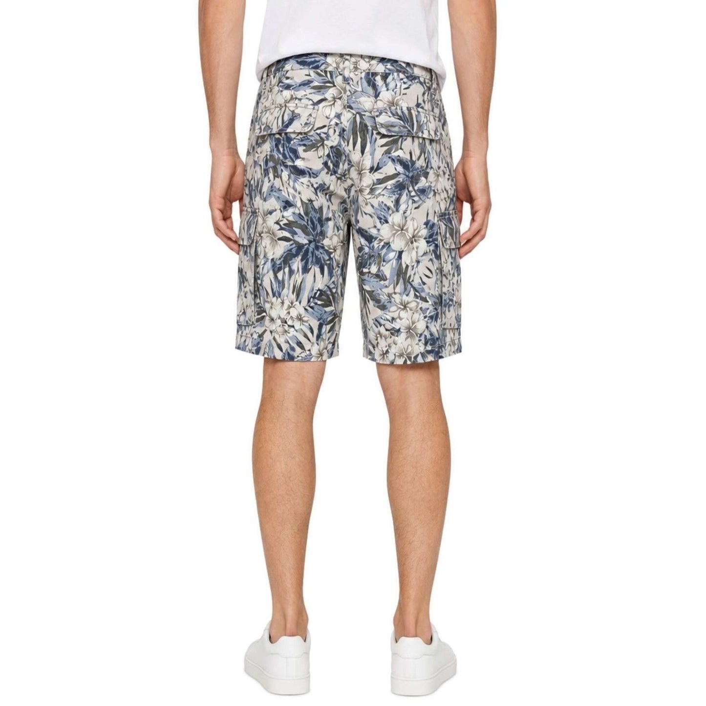 WRK Men's Grey Vance Floral Cargo Shorts