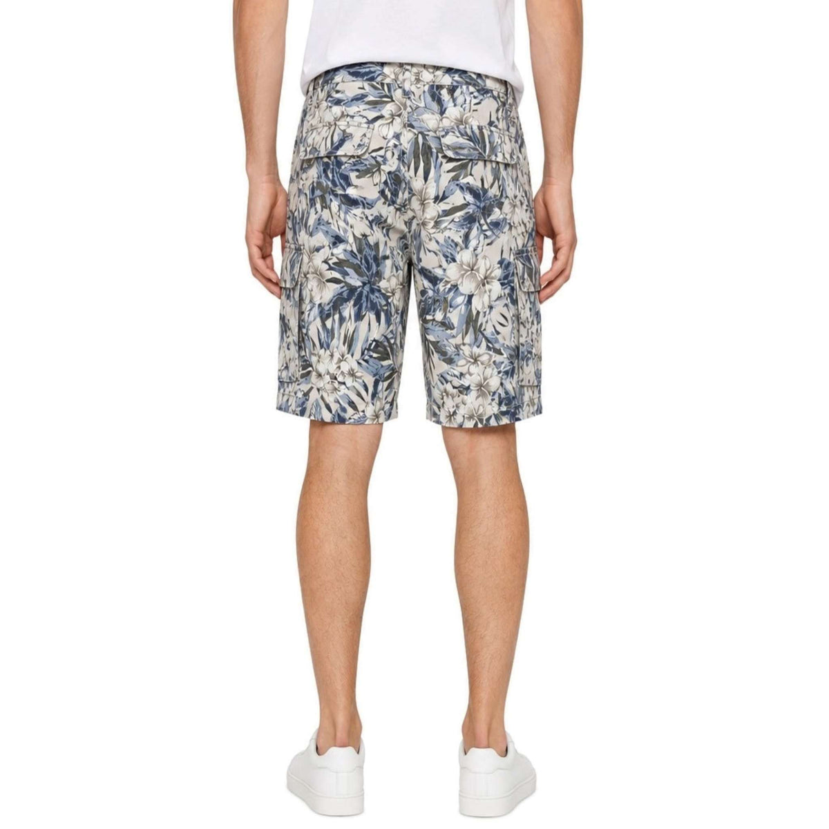 WRK Men's Grey Vance Floral Cargo Shorts