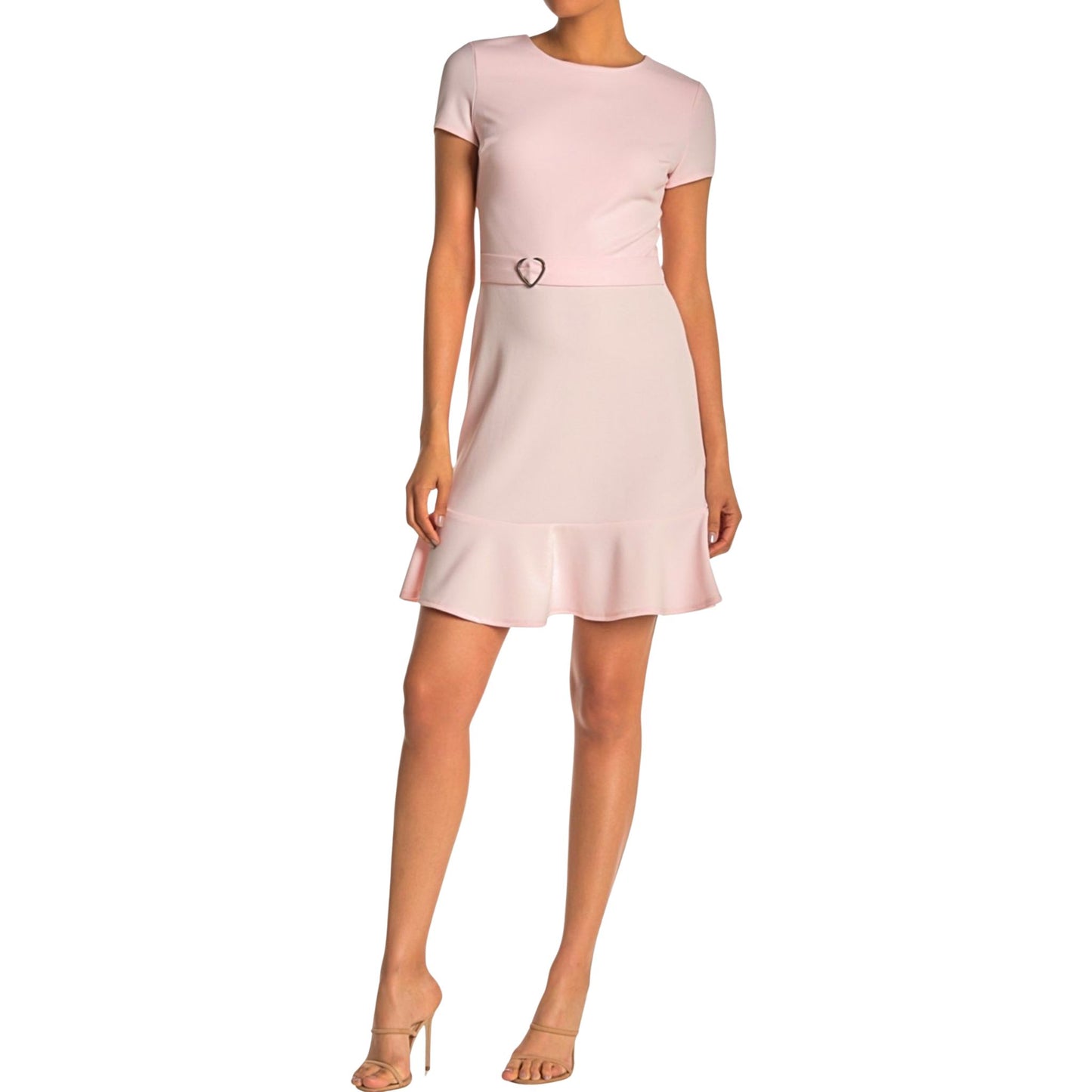 Betsey Johnson Women's Short Sleeve Heart Belted Dress