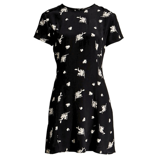 Something Navy Women’s Black Etch Flowers Easy Flirty Minidress