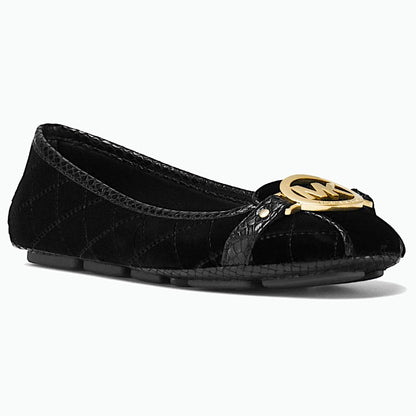 MICHAEL Michael Kors Black Fulton Quilted Velvet Moccasin