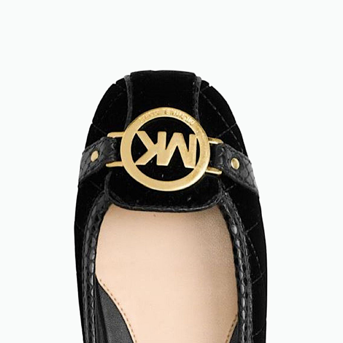 MICHAEL Michael Kors Black Fulton Quilted Velvet Moccasin