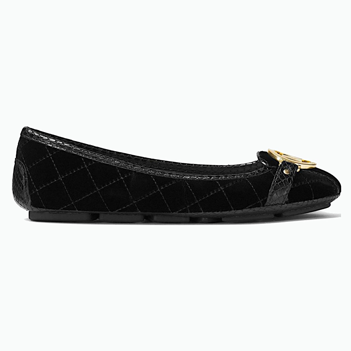 MICHAEL Michael Kors Black Fulton Quilted Velvet Moccasin
