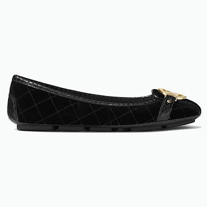 MICHAEL Michael Kors Black Fulton Quilted Velvet Moccasin