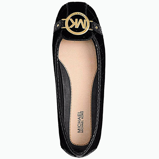 MICHAEL Michael Kors Black Fulton Quilted Velvet Moccasin