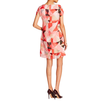 Vince Camuto Women's Taffy Pink Geometric Print Shift Dress