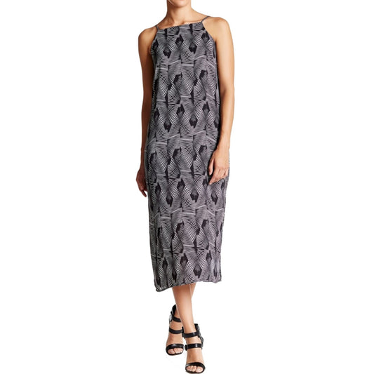 Vince Camuto Women’s Petite Rich Black Graphic Print Maxi Dress