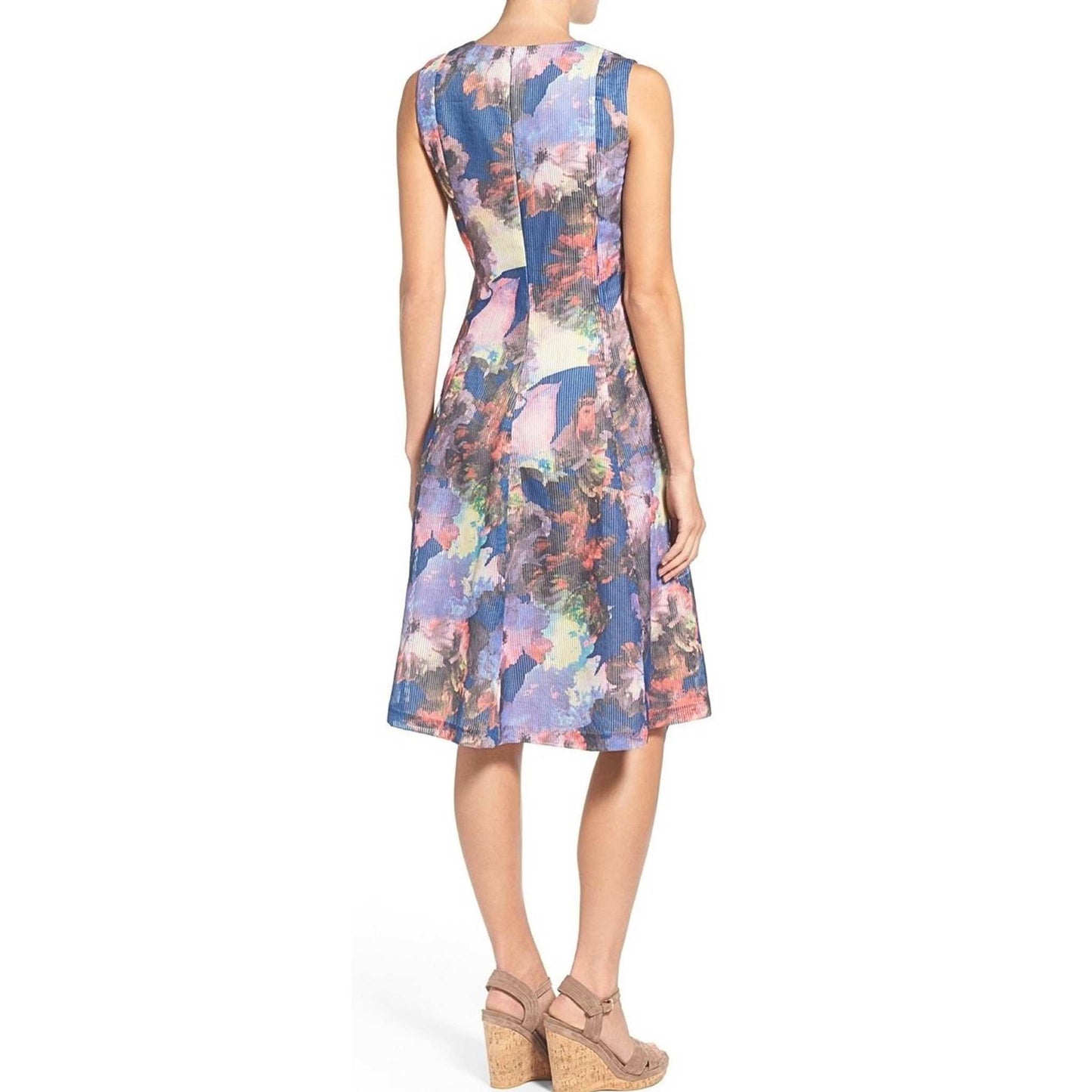 Anne Klein Women’ Bluebell Combo Floral Print A-Line Dress