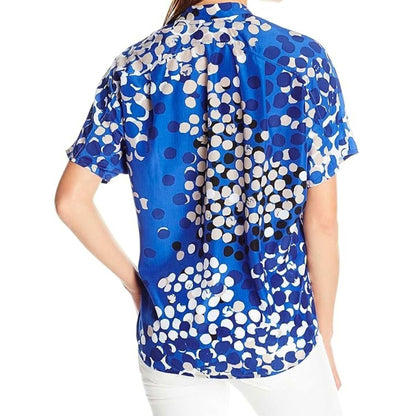 Anne Klein Women's Bluebell Combo Short Sleeve Blouse
