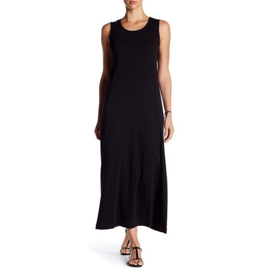 Joan Vass Women’s Black Sleeveless Tank Maxi Dress