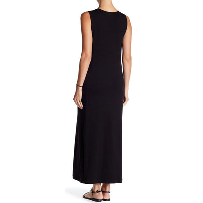 Joan Vass Women’s Black Sleeveless Tank Maxi Dress