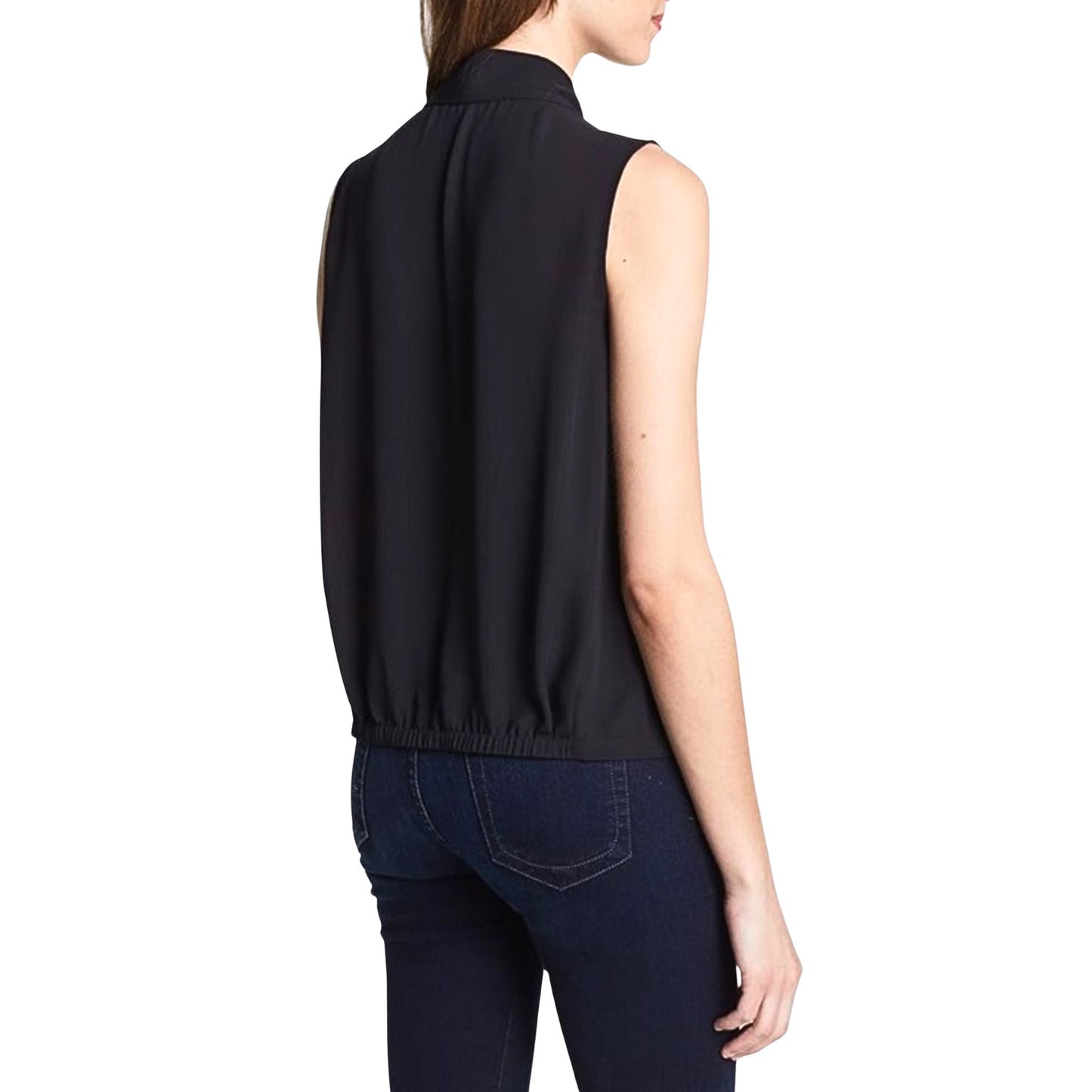 Vince Camuto New Ivory Sleeveless Faux Wrap Top