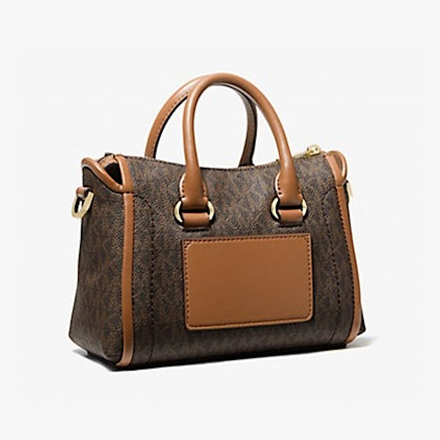 MICHAEL Michael Kors Carine Brown Extra-Small Logo Satchel