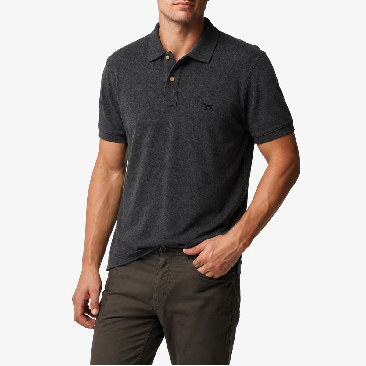 Gunn Men’s Granite Piqué Sports Fit Cotton Polo