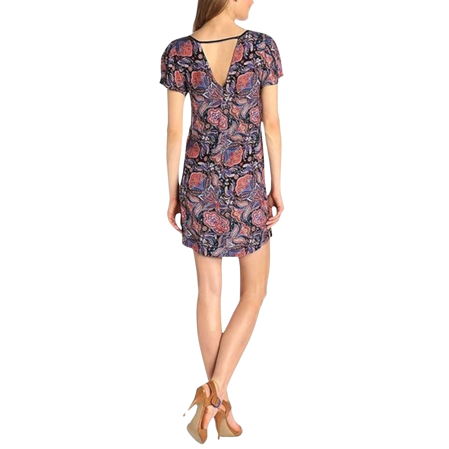 Ella Moss Women’s Black Multi Lora Paisley Print Dress