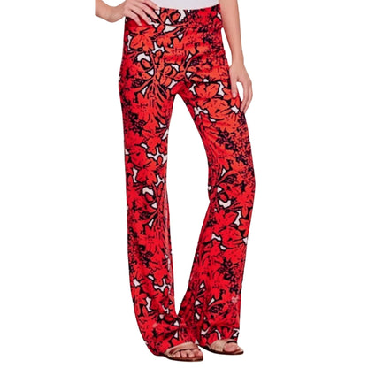 Ella Moss Women's Tiger Lilly Jungle Floral Wide Leg Pants