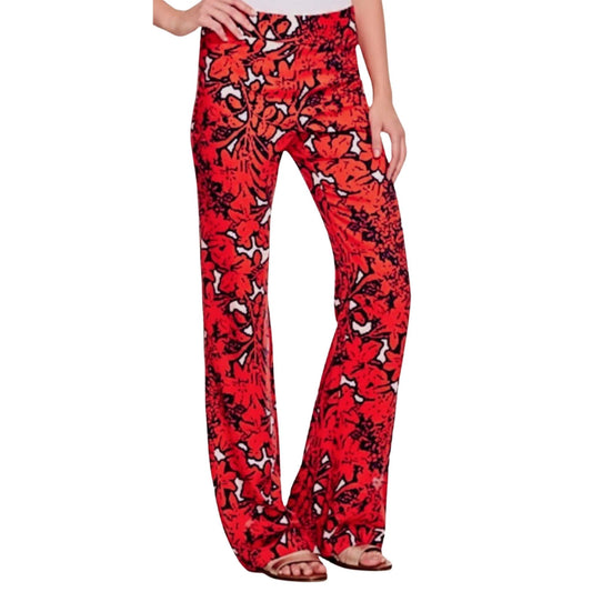 Ella Moss Women's Tiger Lilly Jungle Floral Wide Leg Pants