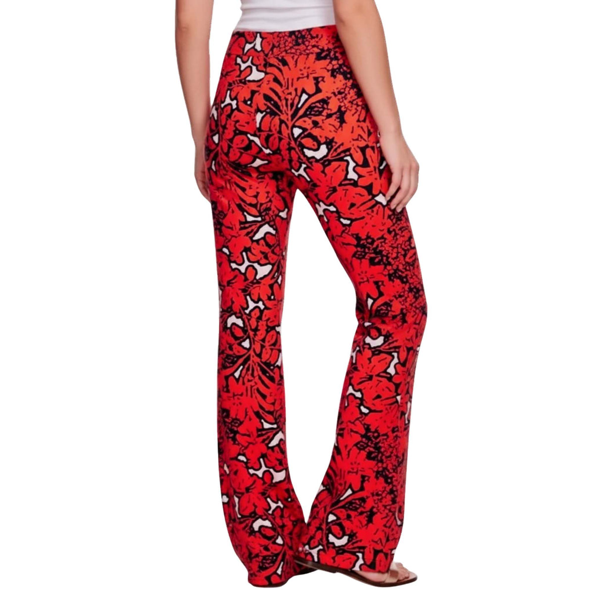 Ella Moss Women's Tiger Lilly Jungle Floral Wide Leg Pants