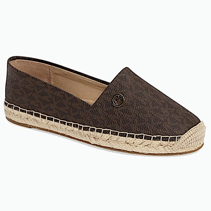 MICHAEL Michael Kors Kendrick Logo Brown Slip-On Espadrille Flats