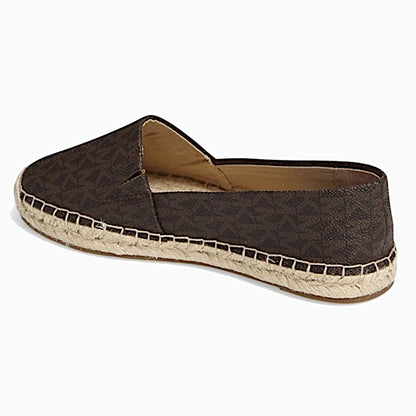 MICHAEL Michael Kors Kendrick Logo Brown Slip-On Espadrille Flats