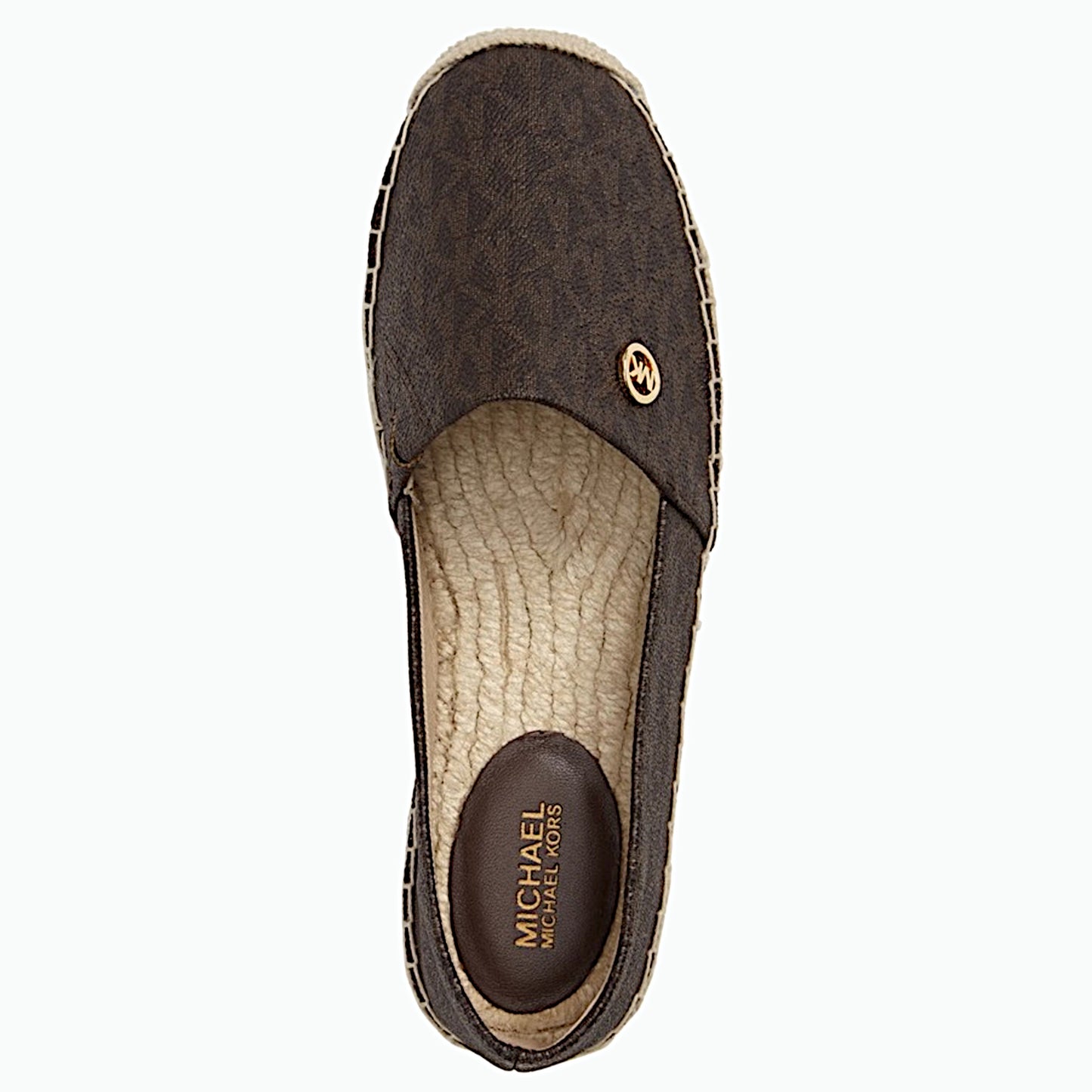 MICHAEL Michael Kors Kendrick Logo Brown Slip-On Espadrille Flats