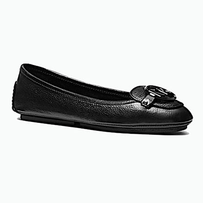 MICHAEL Michael Kors Black Lillie Leather Moccasin