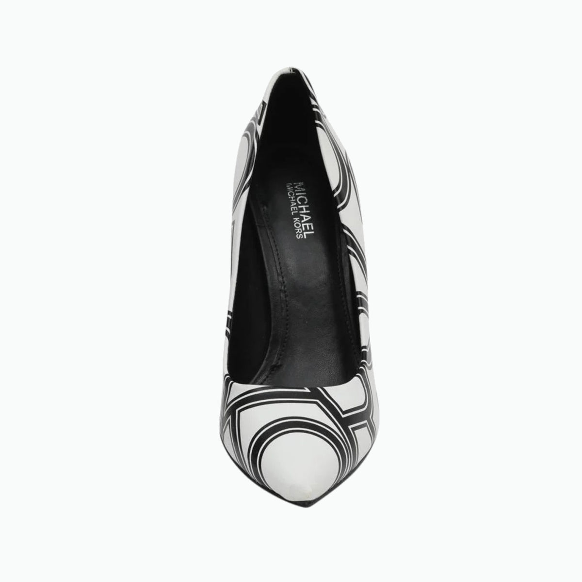 MICHAEL Michael Kors Claire White/Black Leather Pumps