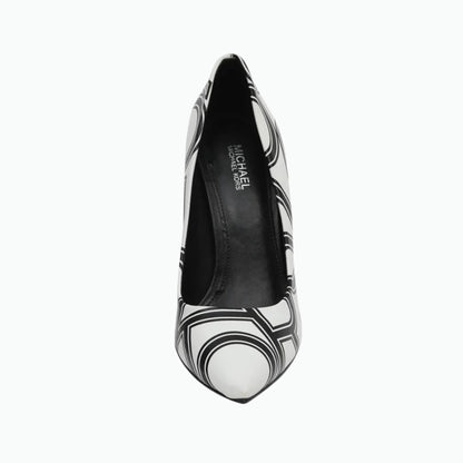 MICHAEL Michael Kors Claire White/Black Leather Pumps