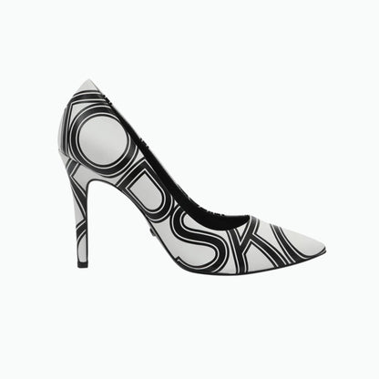 MICHAEL Michael Kors Claire White/Black Leather Pumps
