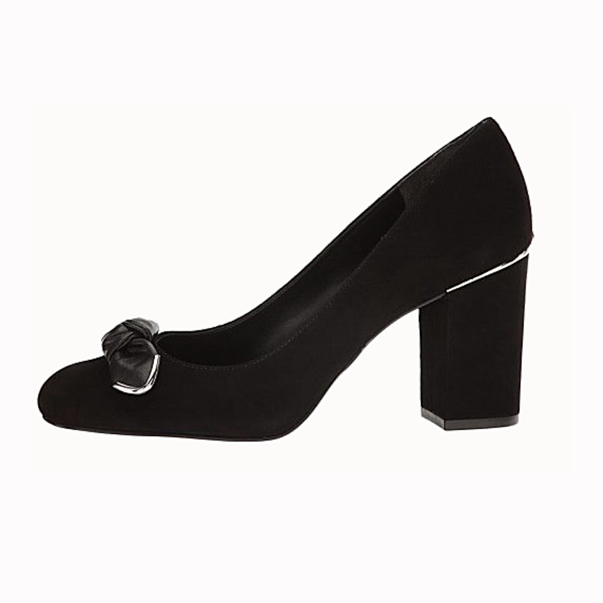 MICHAEL Michael Kors Liza Black Bow Accent Suede Pumps