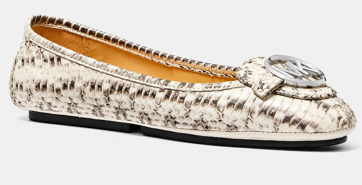 MICHAEL Michael Kors Natural Lillie Leather Moc Flats