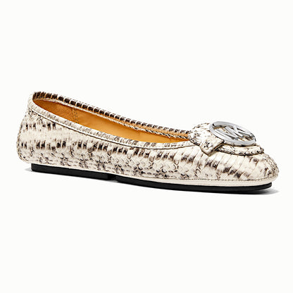 MICHAEL Michael Kors Natural Lillie Leather Moc Flats
