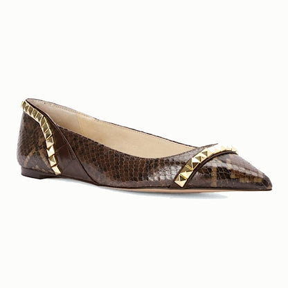MICHAEL Michael Kors Ella Brown Studded Flats