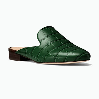 MICHAEL Michael Kors Natasha Moss Croc-Embossed Mule
