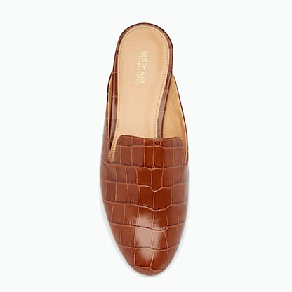 MICHAEL Michael Kors Natasha Luggage Croc-Embossed Mule