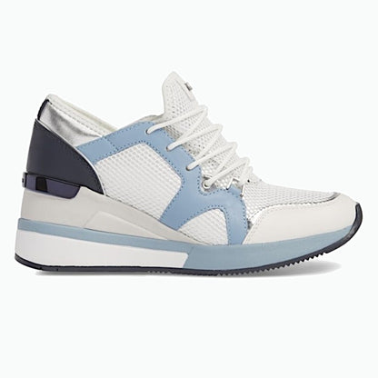 MICHAEL Michael Kors Scout Optic White/Blue Wedge Sneaker
