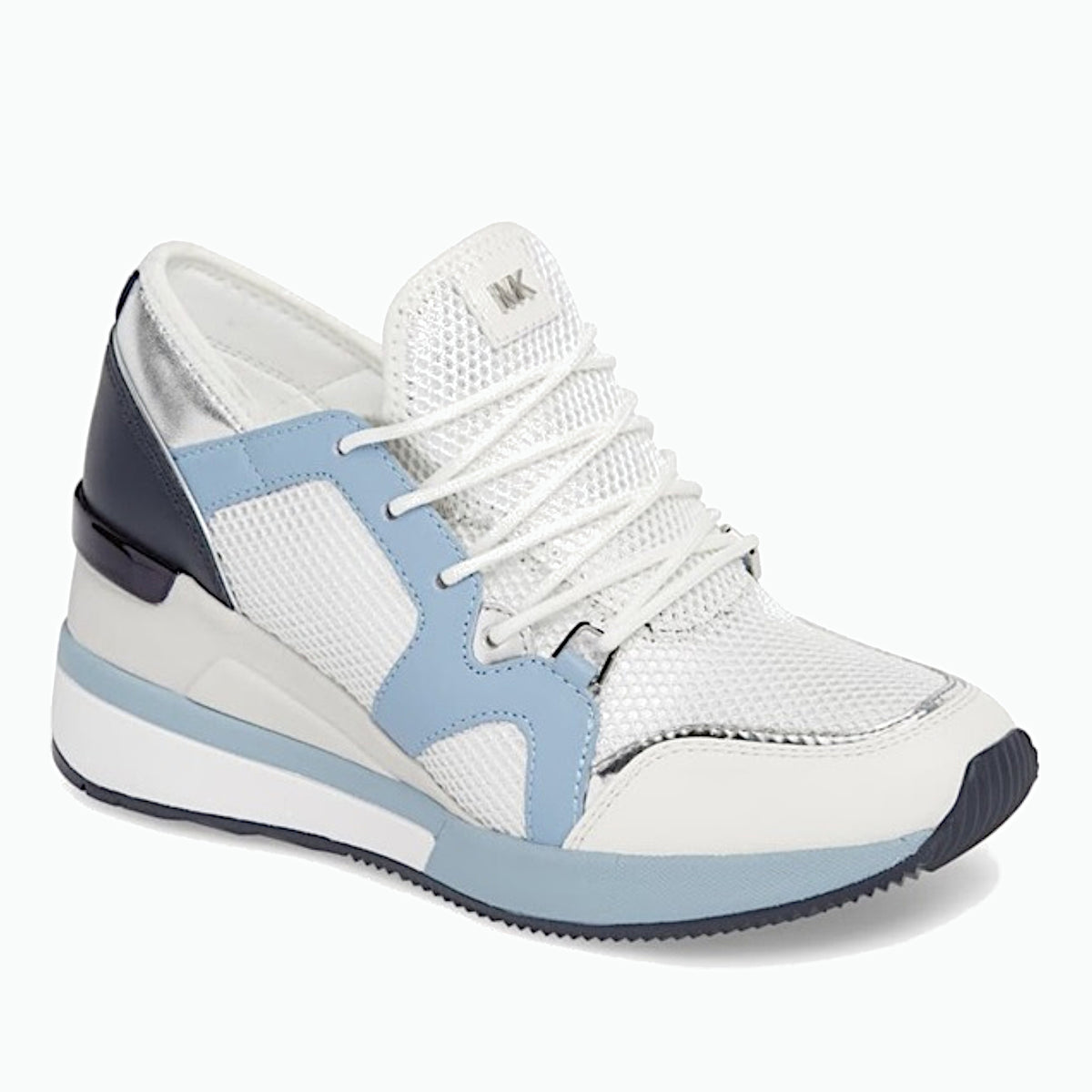MICHAEL Michael Kors Scout Optic White/Blue Wedge Sneaker