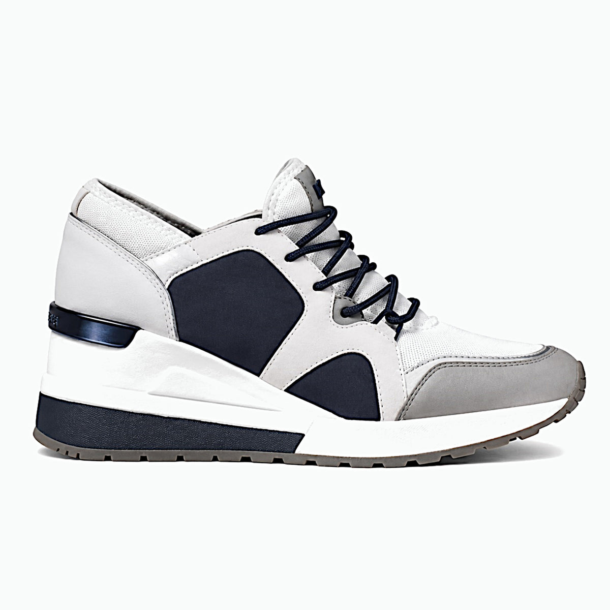 MICHAEL Michael Kors Scout Optic White/Navy Wedge Sneaker