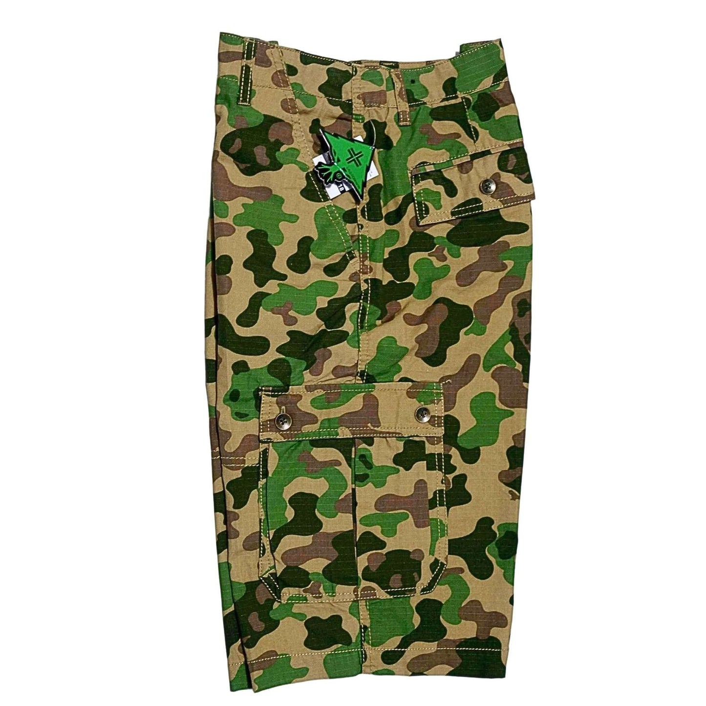 LRG Boy's British Khaki Core Collection Classic Cargo Camo Shorts