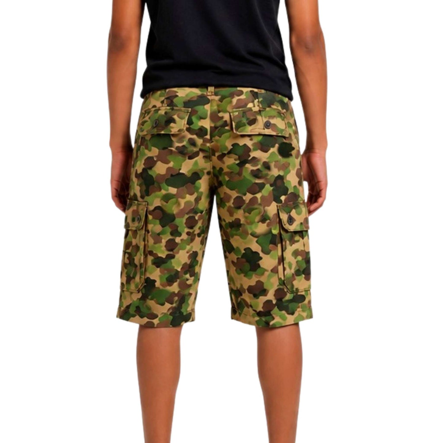 LRG Boy's British Khaki Core Collection Classic Cargo Camo Shorts