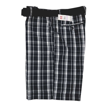 ECKO UNLTD Men's Black/White Plaid Shorts