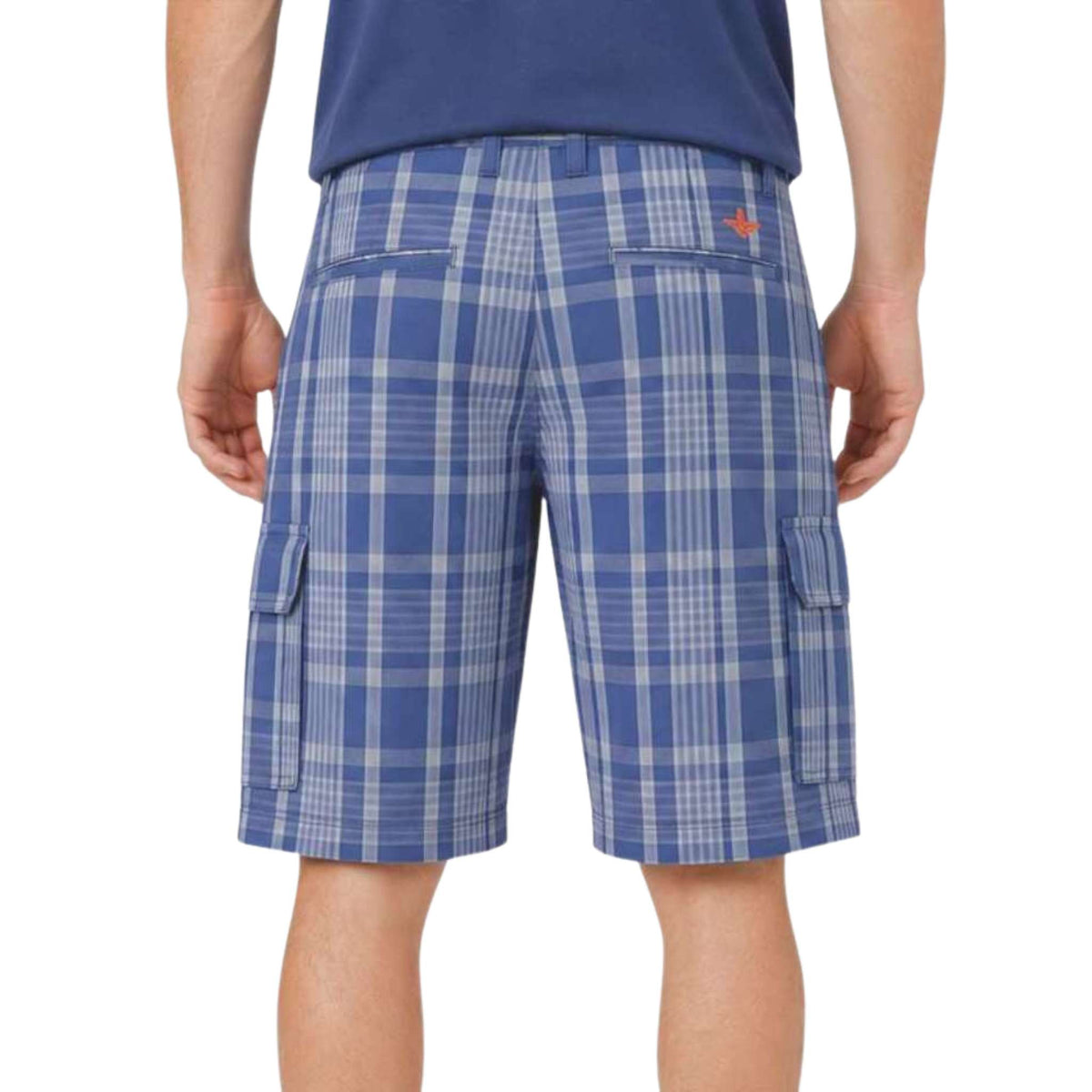 Dockers Men's Vintage Indigo Plaid Cargo Shorts