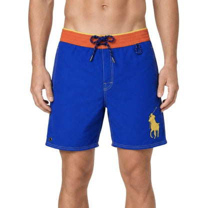 Polo Ralph Lauren Men's Big Pony Blue/Yellow Swim Trunks