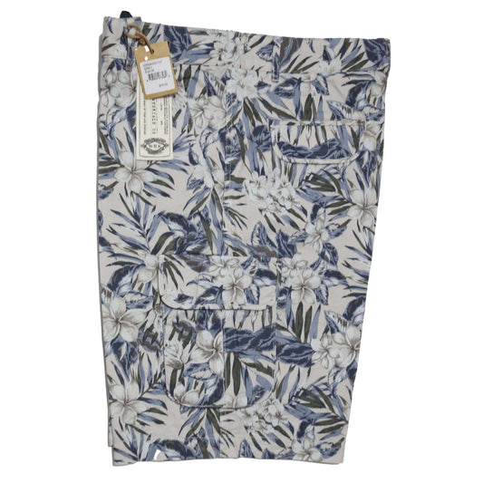 WRK Men's Grey Vance Floral Cargo Shorts