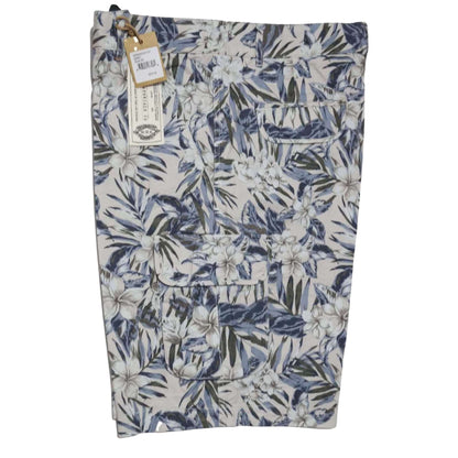 WRK Men's Grey Vance Floral Cargo Shorts