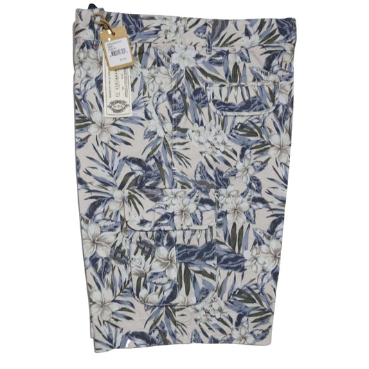 WRK Men's Grey Vance Floral Cargo Shorts
