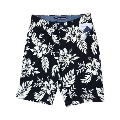 Nautica Men's Black/White Tropical Cotton Shorts