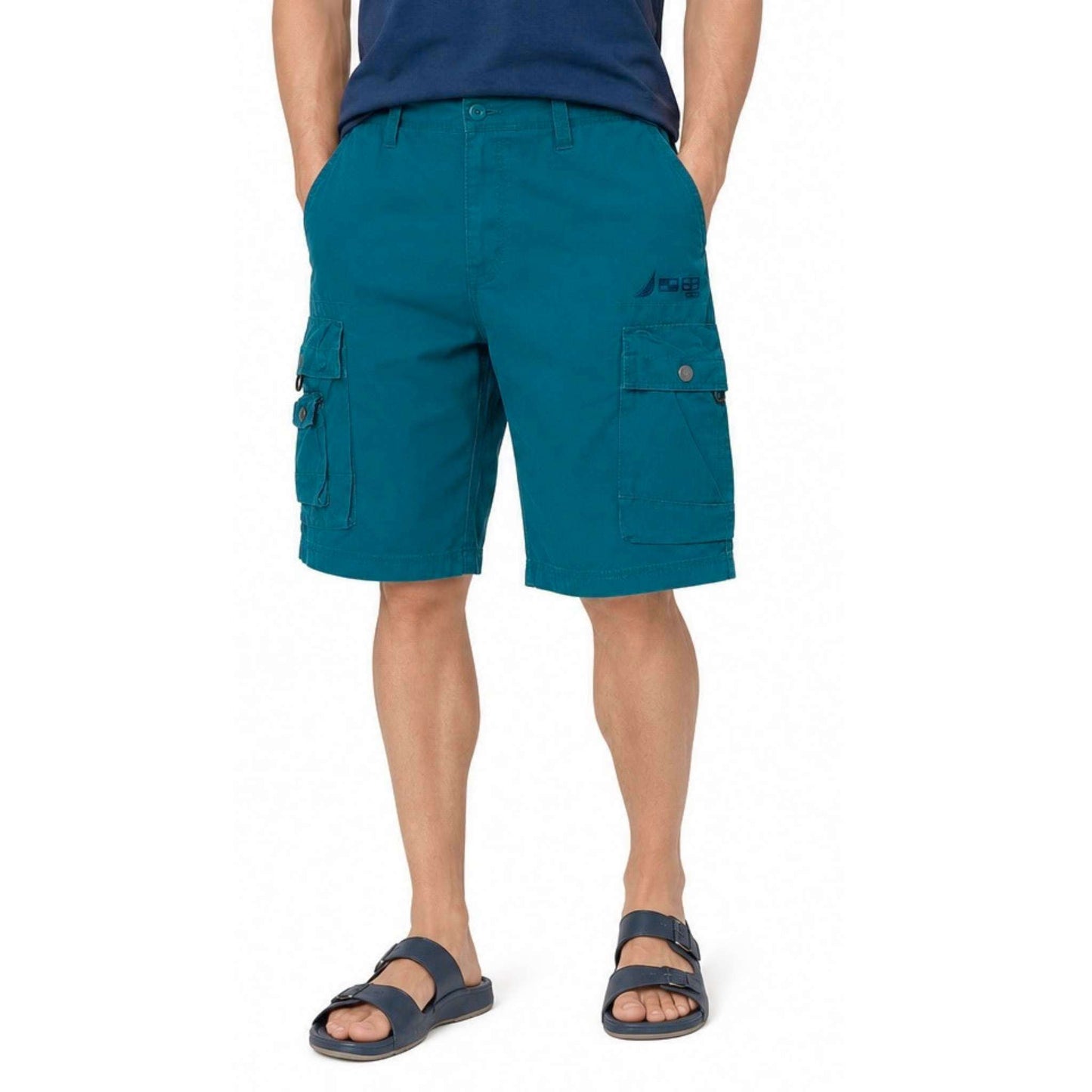 Nautica Men's Moroccan Blue Cargo Utility Shorts