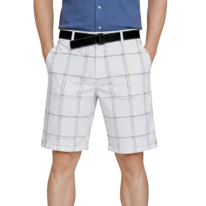 Alfani Men's Bright White Plaid Classic Shorts